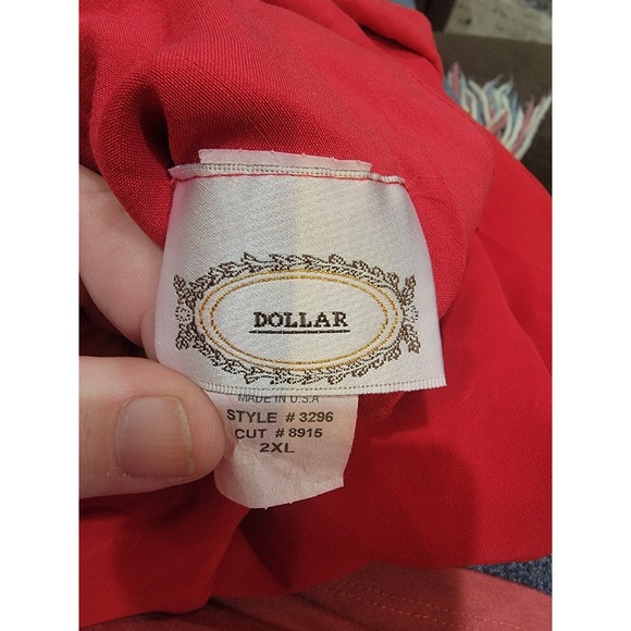 Vintage 90s Red Long Maxi Sleeveless Slip Dress Formal Evening 2XL USA Made - Picture 9 of 10